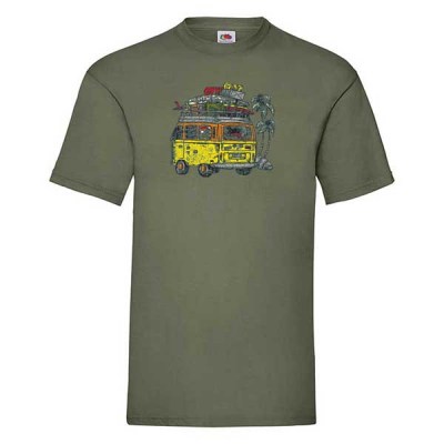 ΛΑΔΙ t-shirt FRUIT OF THE LOOM με στάμπα A417